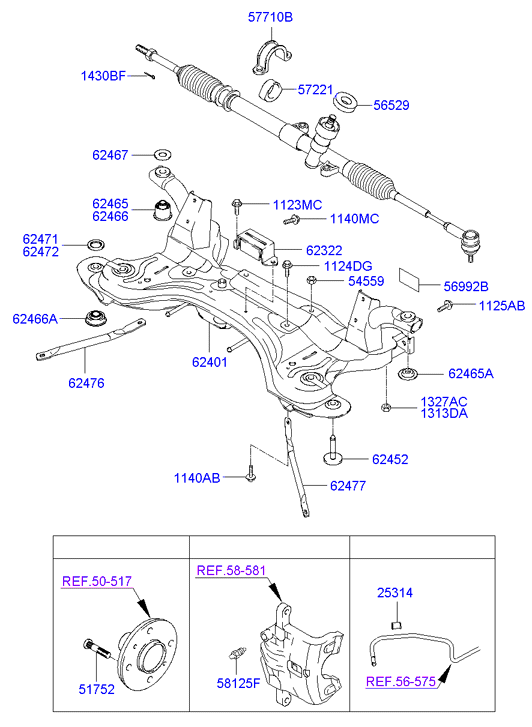 Hyundai 577921C000 - Ležište | Držač | Uležištenje, upravljački mehanizam www.molydon.hr