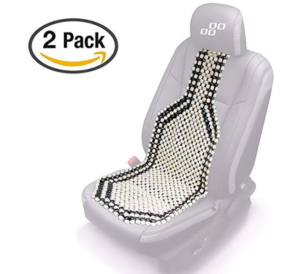 2 KOMADA MASAŽNIH NAVLAKA SJEDALA OD PRIRODNOG DRVA