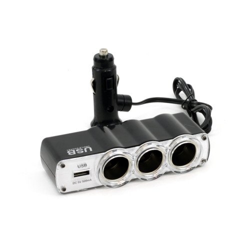 UTIČNICA 3 UTORA+USB 12V VERTEX