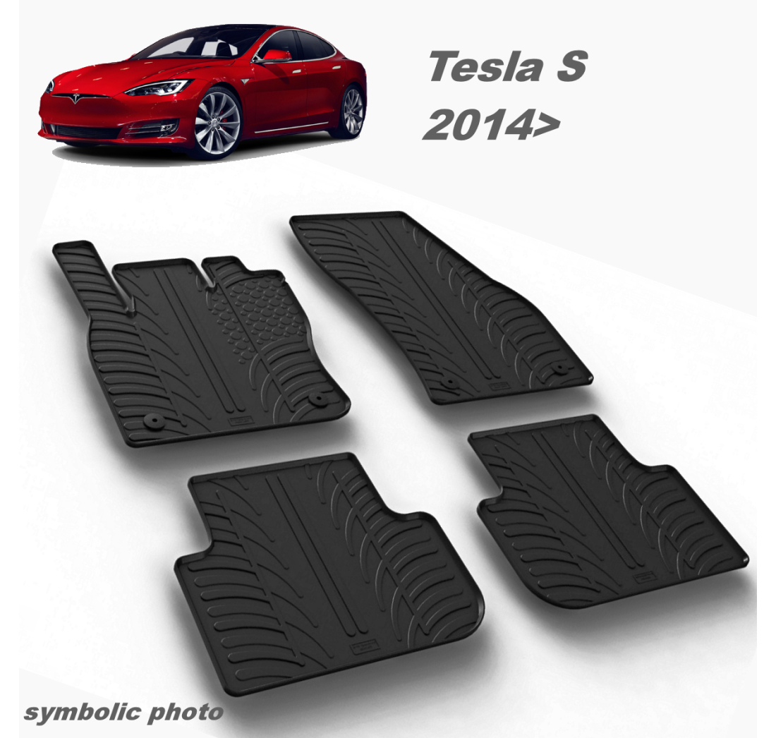 GUMENI AUTO TEPISI ZA TESLA S - KOMPLET PREDNJI I ZADNJI