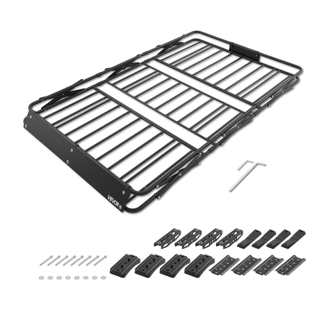 Krovna košara 1626 x 990 x 102 mm - nosivost 90,72 kg, sklopiva