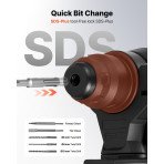 Akumulatorska bušilica-čekić SDS-plus za beton, Ø 20 mm, 2,8 J, 20 V, s baterijom i koferom