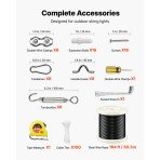 Čelično uže 304 s PVC omotačem, 2,38 mm × 50,3 m, 2 kN, s priborom za ugradnju