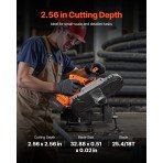 Akumulatorska tračna pila za metal 20 V, 4,0 Ah, 0–192 m/min, rez 65 × 65 mm