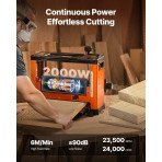 Debljača za drvo 2000 W, 23500 o/min, masa 30,3 kg