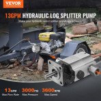 Aluminijska hidraulička pumpa za cjepač drva, 3600 o/min, 49 l/min