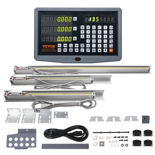 Digitalni mjerni sustav za 3 osi (DRO) s linearnim mjerilima 400, 450 i 950 mm, rezolucija 5 µm Digitalni mjerni sustav za 3 osi (DRO) s linearnim mjerilima 400, 450 i 950 mm, rezolucija 5 µm
