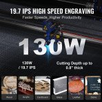 CO2 laserski graver 130 W za rezanje i graviranje drva i nemetala, 311,5 kg