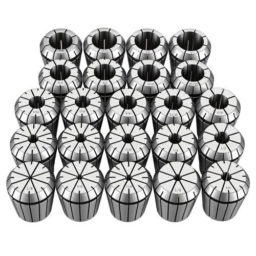 Komplet steznih čahura ER40, 23 komada, raspon 3,2–25,4 mm (1/8″–1″), TIR 0,015 mm, kutija Komplet steznih čahura ER40, 23 komada, raspon 3,2–25,4 mm (1/8″–1″), TIR 0,015 mm, kutija