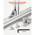 Aluminijski profil s T-utorom 2020, 10 komada po 122 cm, za okvire 3D printera i CNC strojeva