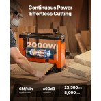 Debljača za drvo 2000 W, 23500 o/min, masa 29,6 kg