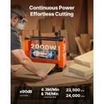 Debljača za drvo 2000 W, 23500 o/min, masa 28,3 kg