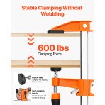 Komplet od 8 F-stega za stolarske i metalne radove, otvor 91,4 cm, sila stezanja 272 kg