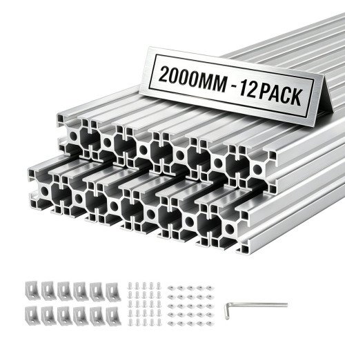 Aluminijski profil s T-utorom 3030, 12 komada po 200 cm, za okvire strojeva i radne stolove Aluminijski profil s T-utorom 3030, 12 komada po 200 cm, za okvire strojeva i radne stolove