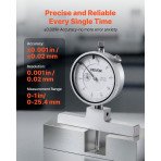 Dubinomjer do 558,8 mm (22″), razlučivost 0,001″, u tvrdom kovčegu