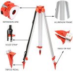 Aluminijski stativ za laser 1,04–1,65 m, s mjernom letvom 5 m