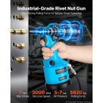 Automatski pneumatski aparat za nitne matice s 13 glava M3–M12 i inčnih, sila oko 2550 kg