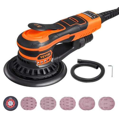Ekscentrična brusilica 350 W, 10 dijelova, tanjur 152 mm, 4000–10 000 o/min Ekscentrična brusilica 350 W, 10 dijelova, tanjur 152 mm, 4000–10 000 o/min