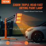 Infracrvena lampa za sušenje laka 3300 W, 1 komad u pakiranju