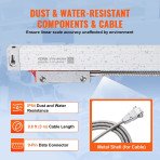 Digitalni mjerni sustav za 3 osi (DRO) s linearnim mjerilima 250, 500 i 600 mm, rezolucija 5 µm