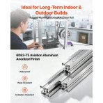 Aluminijski profil s T-utorom 3030, 12 komada po 200 cm, za okvire strojeva i radne stolove