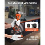 Aku škare za lim (nibbler) 20 V, 4000 mAh, motor bez četkica, aluminij do 2,5 mm, čelik do 1,6 mm