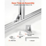 Aluminijski profil s T-utorom 3030, 12 komada po 200 cm, za okvire strojeva i radne stolove