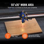 CO2 laserski graver 130 W za rezanje i graviranje drva i nemetala, 311,5 kg