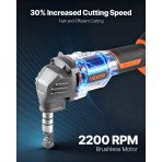 Aku škare za lim (nibbler) 20 V, 4000 mAh, motor bez četkica, aluminij do 2,5 mm, čelik do 1,6 mm