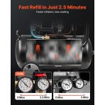 Kompresor za zrak, 24 L, 1,1 kW, 68 l/min, 6 bar, analogni manometar