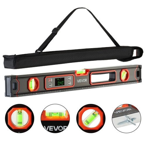 Digitalna magnetna libela 600 mm s osvijetljenim LED zaslonom, točnost ±0,1°, IP54 Digitalna magnetna libela 600 mm s osvijetljenim LED zaslonom, točnost ±0,1°, IP54