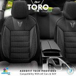 Presvlake za sjedala OTOM TORO 902 crna/SMOKED komplet