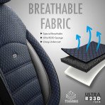 Presvlake za sjedala OTOM SPORT PLUS 104 BLUE komplet