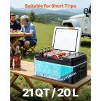 Auto hladnjak s kompresorom, 20 L, 60 W, 12 V, hlađenje i zamrzavanje