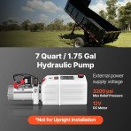 Hidraulički agregat za kiper prikolicu 12 V DC, 1,6 kW, 22 MPa, 3,4 L/min, spremnik 6,6 L