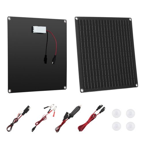 Solarni punjač akumulatora 20 W, 12 V, 36,0 × 35,0 × 2,5 cm