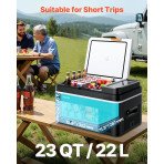 Auto hladnjak s kompresorom, 22 L, 45 W, 12 V, hlađenje i zamrzavanje