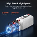 Hidraulički agregat za kiper prikolicu 12 V DC, 1,6 kW, 22 MPa, 3,4 L/min, spremnik 6,6 L