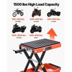 Čelična dizalica za motocikl sa zaključavanjem, nosivost 680 kg