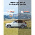 Bočna tenda za vozilo 270°, 4,9 m², vozačka strana, PU3000, UV50+, aluminijski okvir