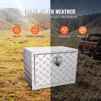 Aluminijski sanduk za alat ispod kamioneta ili prikolice, 61 × 43 × 46 cm, s bravom