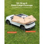 Bočna tenda za vozilo 270°, 4,9 m², vozačka strana, PU3000, UV50+, aluminijski okvir