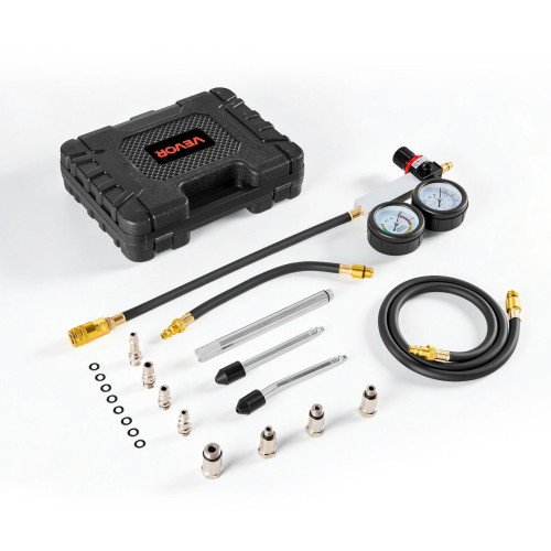 Set za provjeru tlaka i propuštanja cilindara motora, manometar 0–6,9 bar (100 PSI), 4 adaptera