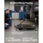 Posuda za ispuštanje ulja s električnom pumpom 64 L, niski profil, na kotačima, crijevo 2,2 m