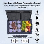 Auto hladnjak s kompresorom, 32 L, dvije komore, hladi i zamrzava od −20 do 20 °C, 12/24 V i 220 V