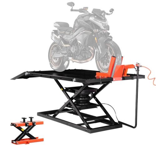 Dizalica za motocikl na zrak, 285 × 130 × 53–143 cm Dizalica za motocikl na zrak, 285 × 130 × 53–143 cm