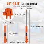 Dizalica za motor s hidraulikom, 66,5 × 11,7 × 10,9 cm, masa 11 kg