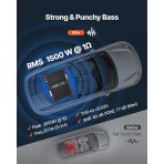 Auto pojačalo za zvučnike 1500 W, s daljinskim upravljačem