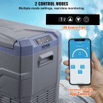 Auto hladnjak s kompresorom, 45 L, jedna komora i svjetlo, −20 do 20 °C, 12/24 V i 220 V
