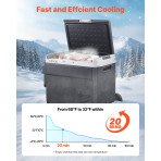 Auto hladnjak s kompresorom za hlađenje i zamrzavanje, 60 L, −20 do +20 °C, 12/24 V i 230 V